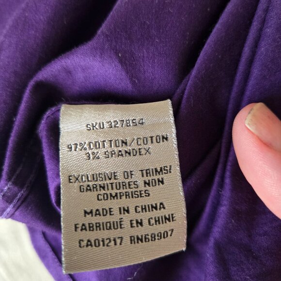 Le Chateau Large Tailored Fit Purple Shirt - Picture 6 of 7
